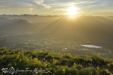 Lever de soleil sur le plateau de Ceüse, Sentier de la crête
